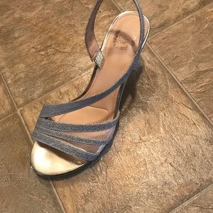 Silver prom shoes